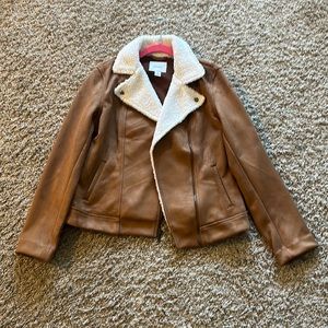 NWT Old Navy Faux Suede and Sherpa Jacket Size M